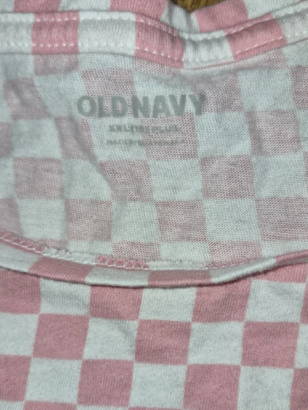 Pink Checkered Strawberry Graphic Tee - Girls XXL